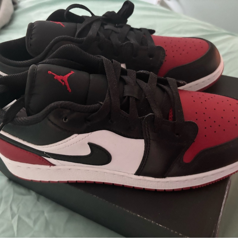 Air Jordan Air 1 Low SE White, Black and Red Low Sneakers